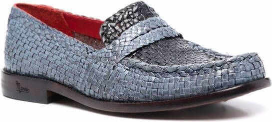 Marni woven-leather loafers Blue