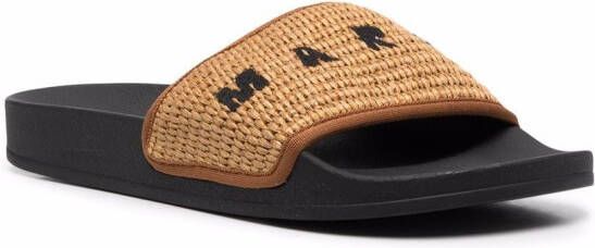 Marni woven logo slides Neutrals