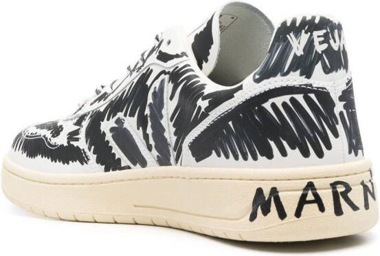 Marni x Veja scribble-print sneakers White