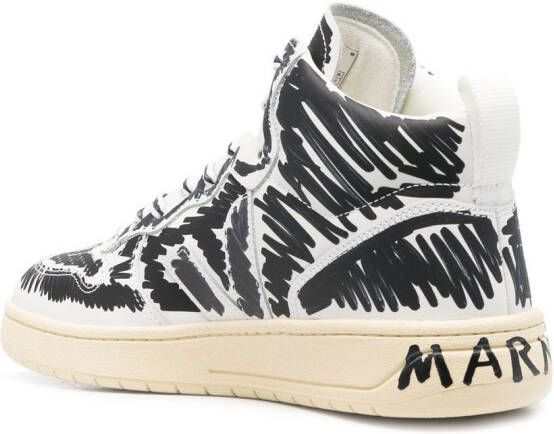 Marni x Veja V-15 scribble-print sneakers White
