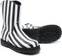 Marques'Almeida KIDS striped ankle-length boots Black - Thumbnail 2