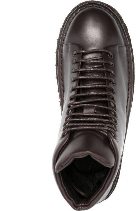 Marsèll 35mm lace-up leather boots Brown
