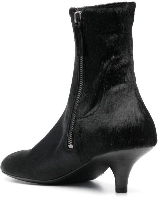 Marsèll 50mm kitten-heel leather boots Black