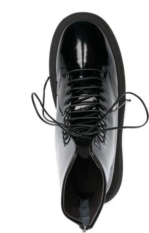 Marsèll 55mm patent lace-up boots Black
