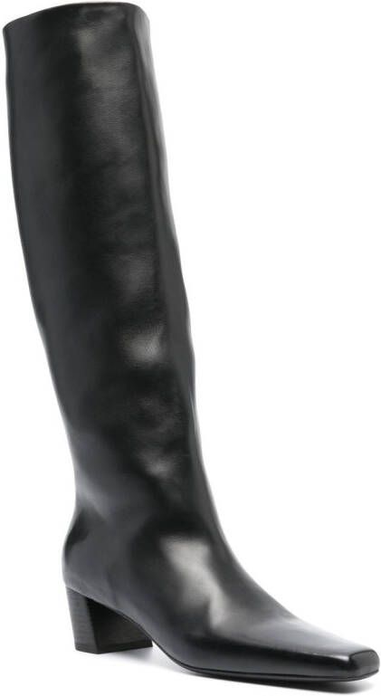 Marsèll 65mm heeled leather boots Black