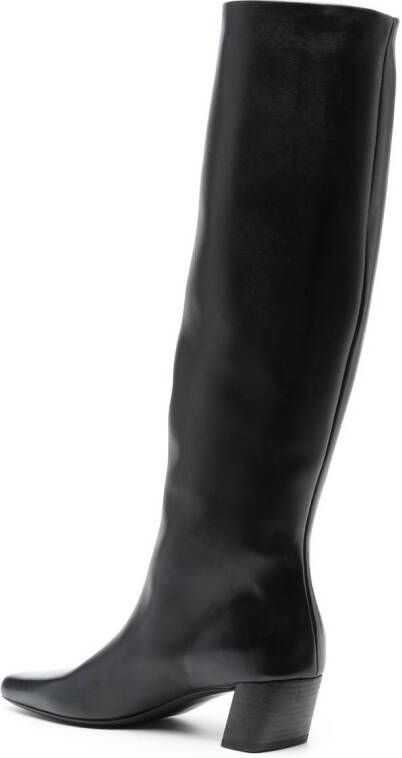 Marsèll 65mm heeled leather boots Black
