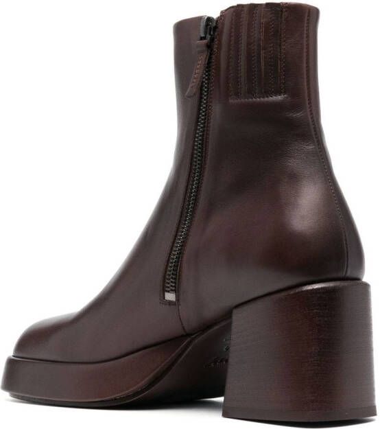 Marsèll 70mm heeled leather boots Brown
