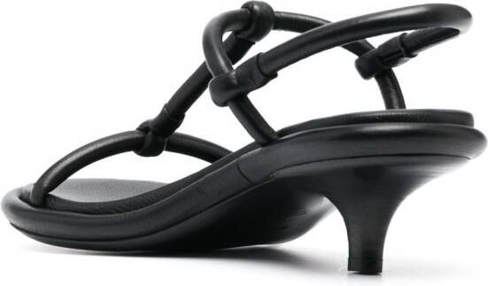 Marsèll 70mm slingback leather sandals Black