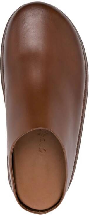 Marsèll Accom leather slippers Brown