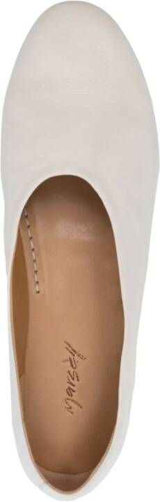 Marsèll almond-toe leather ballerina shoes White