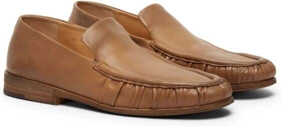 Marsèll almond-toe leather loafers Brown