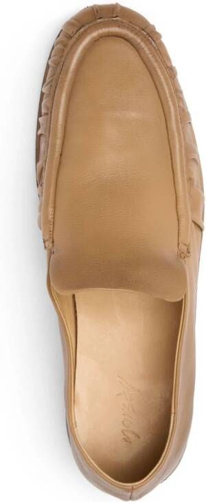 Marsèll almond-toe leather loafers Brown
