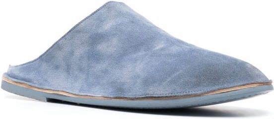 Marsèll almond-toe suede slippers Blue