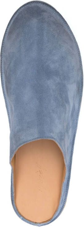 Marsèll almond-toe suede slippers Blue