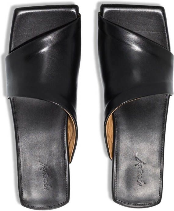 Marsèll asymmetric spool heel sandals Black