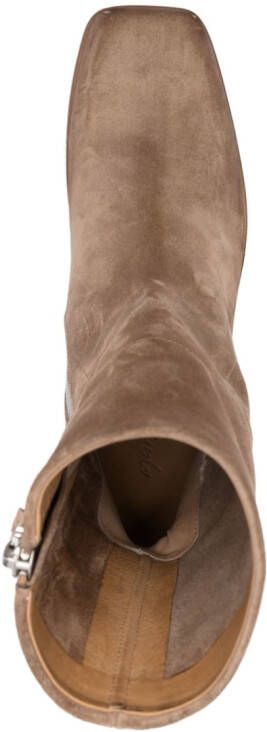 Marsèll block-heel suede ankle boots Brown