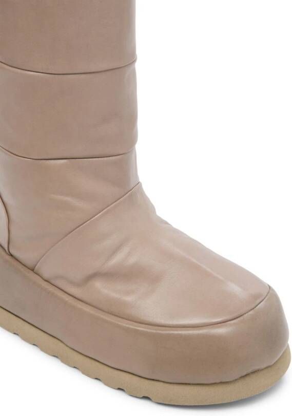 Marsèll Bombo padded leather boots Neutrals