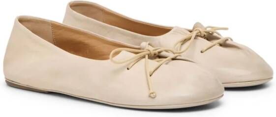 Marsèll bow-detail leather ballerina shoes Neutrals