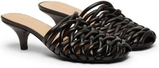 Marsèll braided leather mules Black
