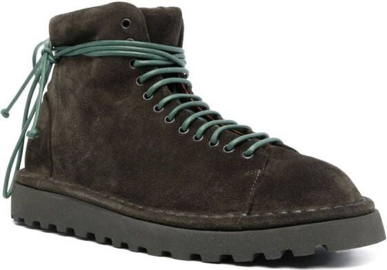 Marsèll Bullet 30mm suede lace-up ankle-boots Green