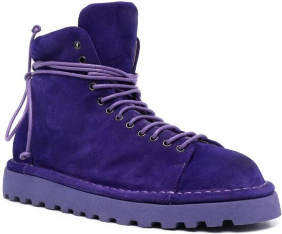 Marsèll Bullet 30mm suede lace-up ankle-boots Purple