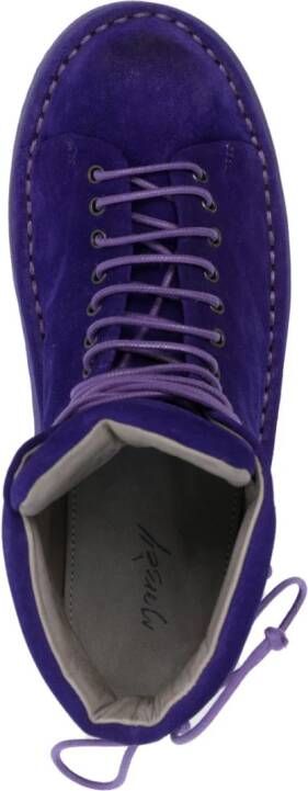 Marsèll Bullet 30mm suede lace-up ankle-boots Purple