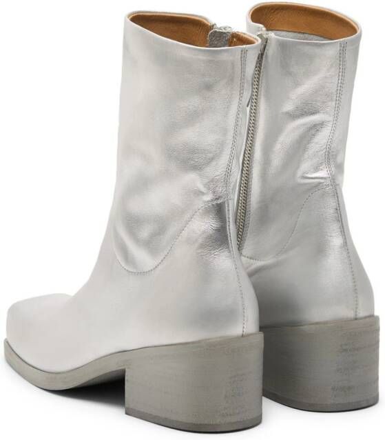 Marsèll Cassello leather ankle boots Silver
