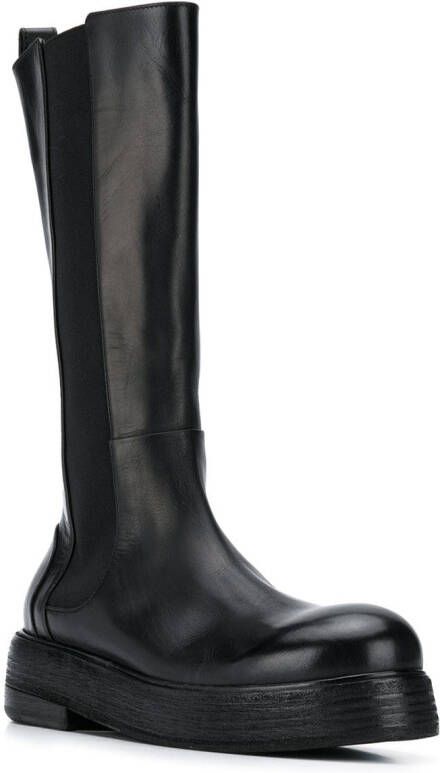 Marsèll chunky sole leather boots Black