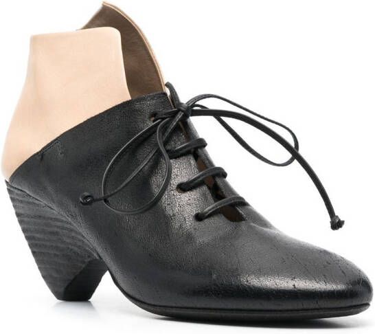 Marsèll colour-block lace-up leather boots Black