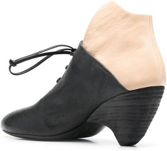Marsèll colour-block lace-up leather boots Black