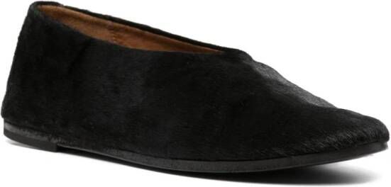 Marsèll Coltellaccio leather ballerina shoes Black