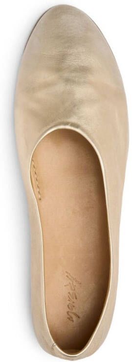 Marsèll Coltellaccio leather ballerina shoes Gold