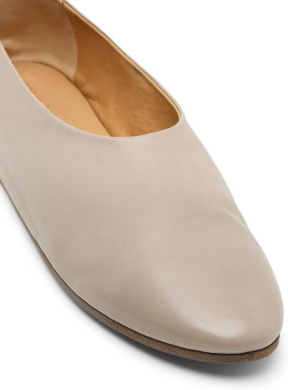 Marsèll Coltellaccio leather ballerina shoes Grey