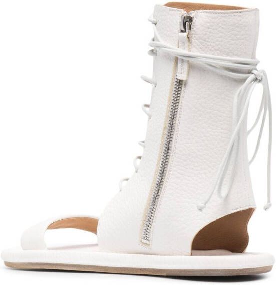 Marsèll Cornice ankle-length leather sandals White