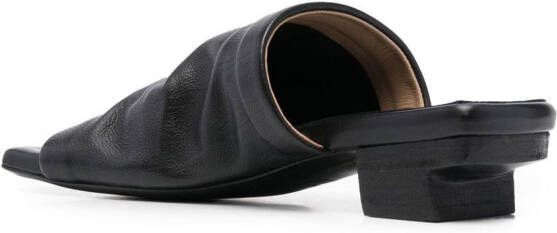 Marsèll creased-effect leather sandals Black