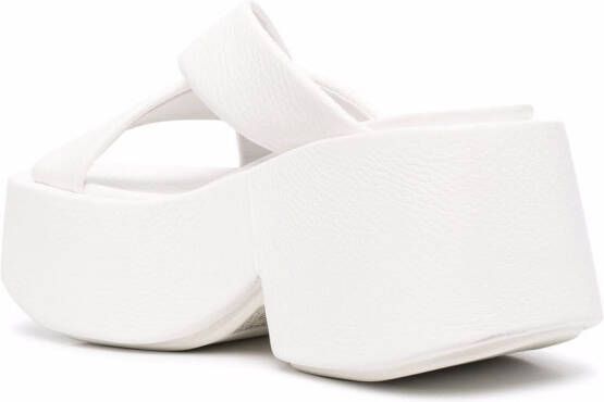 Marsèll crossover-strap platform sandals White