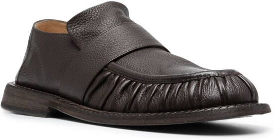 Marsèll Estiva ruched leather loafers Brown