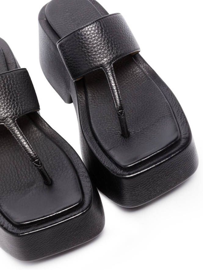 Marsèll flatform thong sandals Black