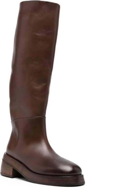 Marsèll Fondello 65mm leather boots Brown