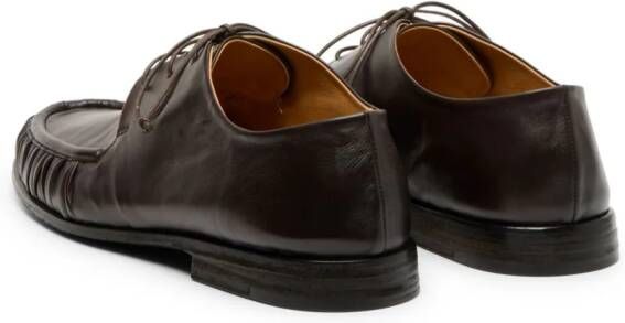 Marsèll gathered leather derby shoes Brown