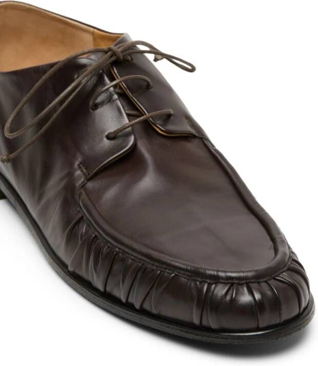 Marsèll gathered leather derby shoes Brown