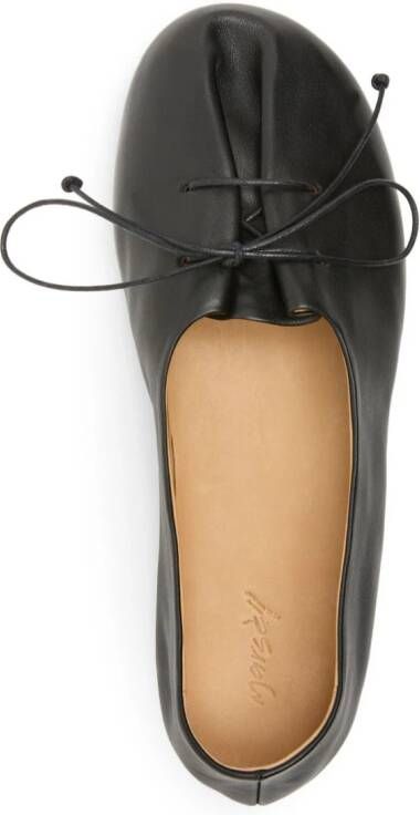 Marsèll Girella leather ballerina shoes Black