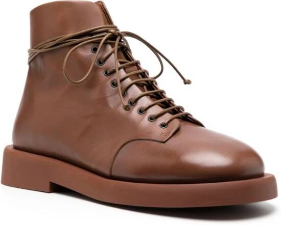 Marsèll Gomello 30mm lace-up leather ankle boots Brown