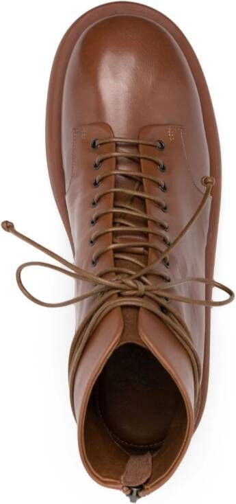 Marsèll Gomello 30mm lace-up leather ankle boots Brown