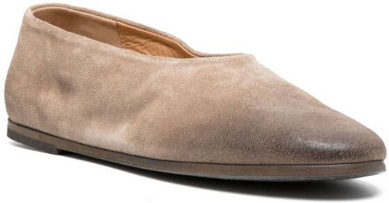 Marsèll gradient-effect leather ballerina shoes Neutrals