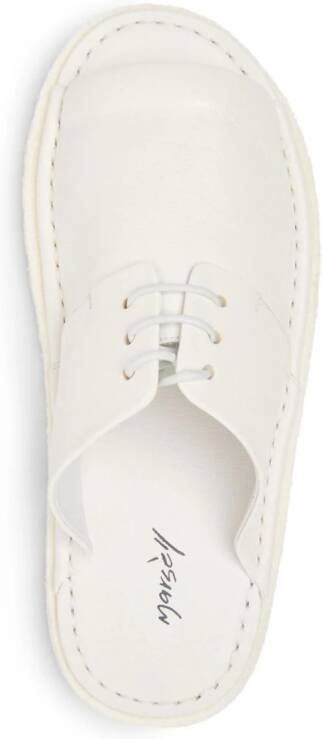Marsèll lace-up panelled leather flip flops White