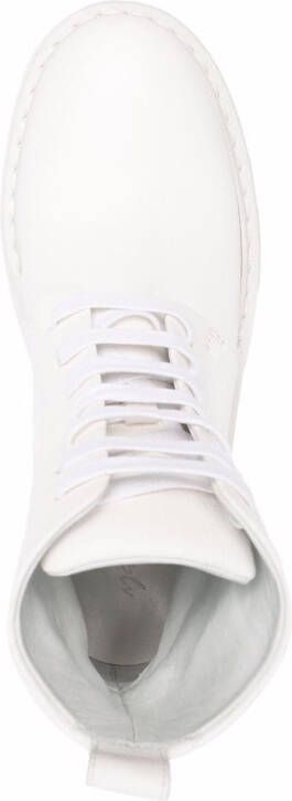 Marsèll lace-up platform-sole leather boots White