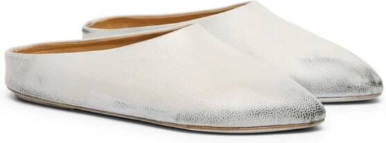 Marsèll laminated leather mules Silver