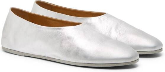 Marsèll laminated leather slippers Silver