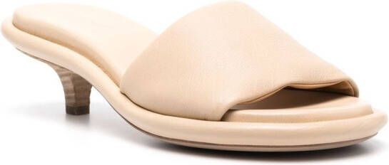 Marsèll leather 20mm padded mules Neutrals